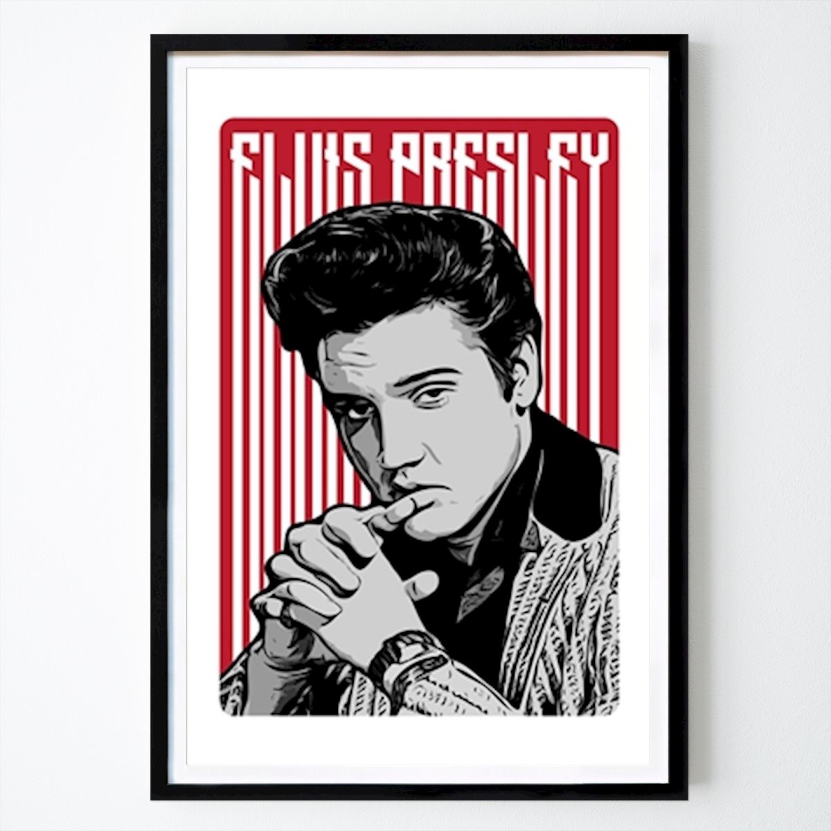 Pop Art Poster: Elvis Presley Porträt von Ilham Dwi Saputra