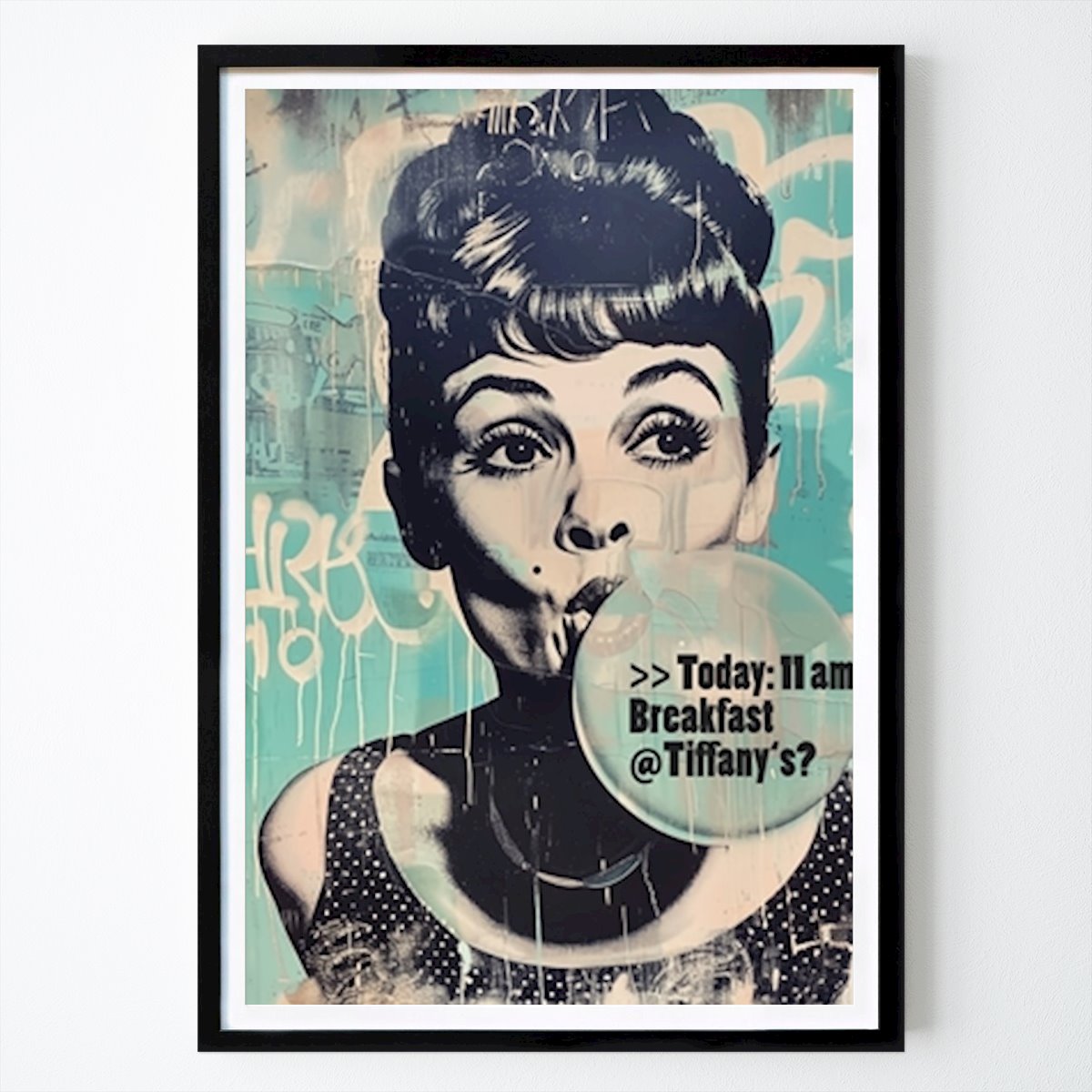 New York Poster: Street Breakfast at Tiffany's by Frank Daske