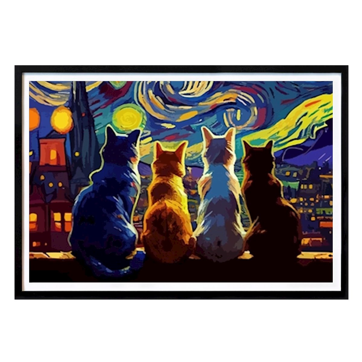 Abstrait Affiche: Chat Et Mignon par An Tic