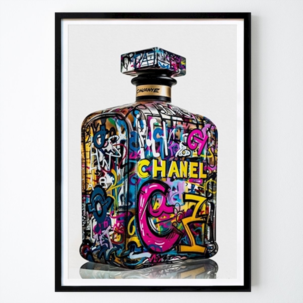 Pop Art Poster: Pop art perfume Graffiti by Jenny maksoud
