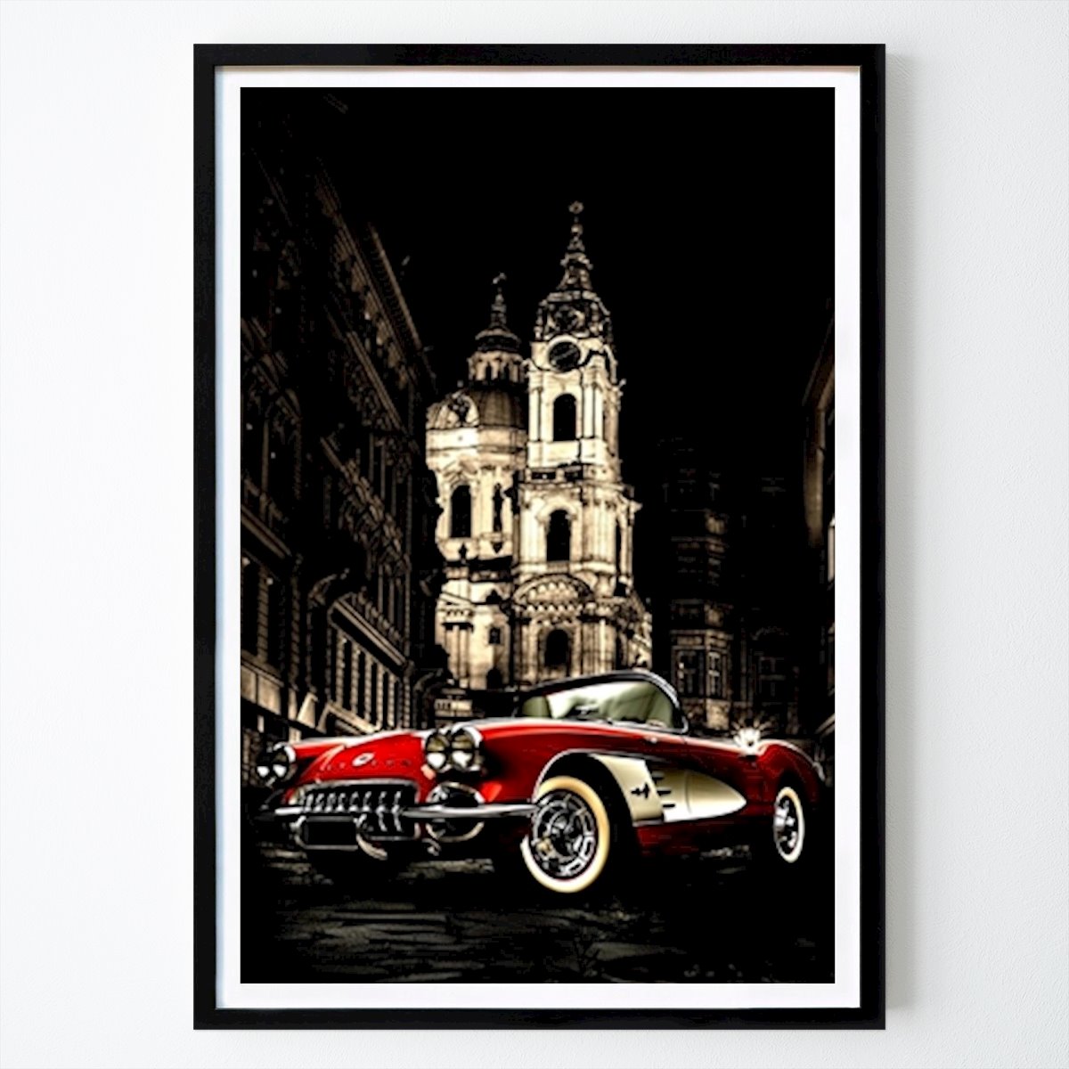 Voiture Affiche: Chevrolet Corvette par Bokoria