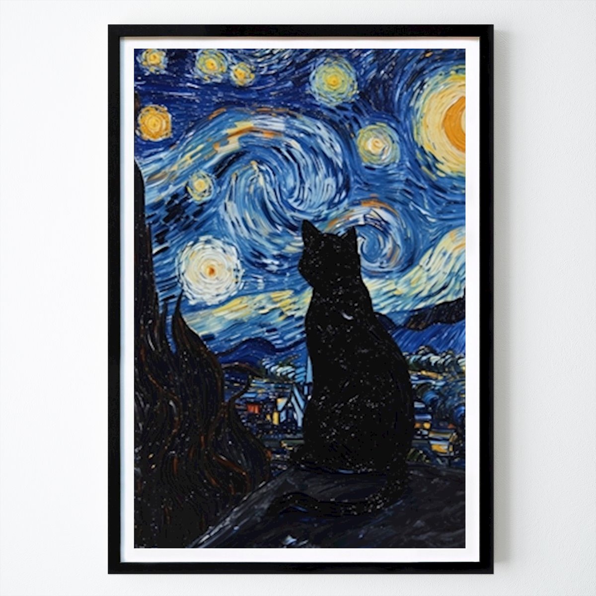 Animal Affiche: Stary Cat Peinture Poster par Oliver Painting Poster