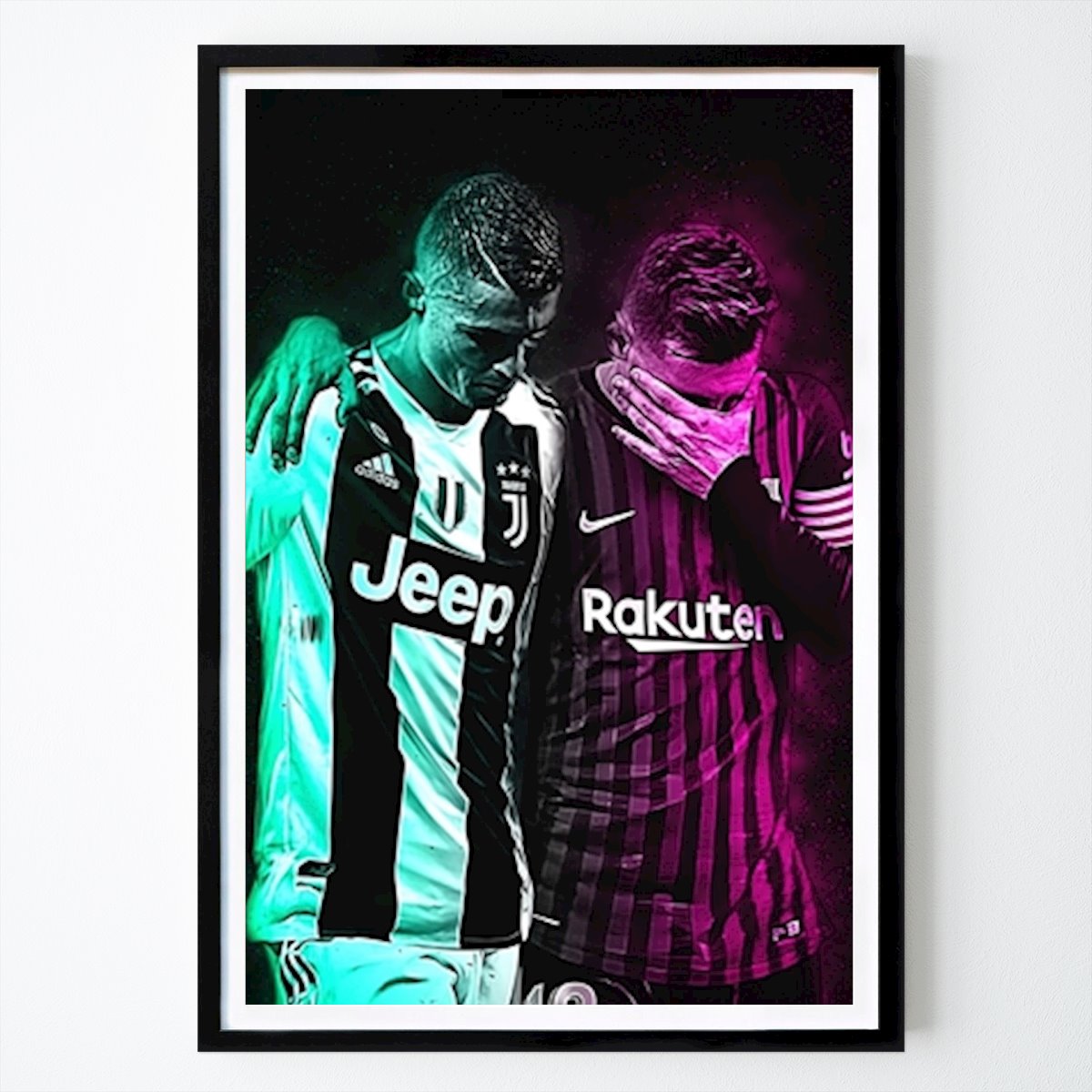 Football Poster: Messi And Ronaldo by Frankly