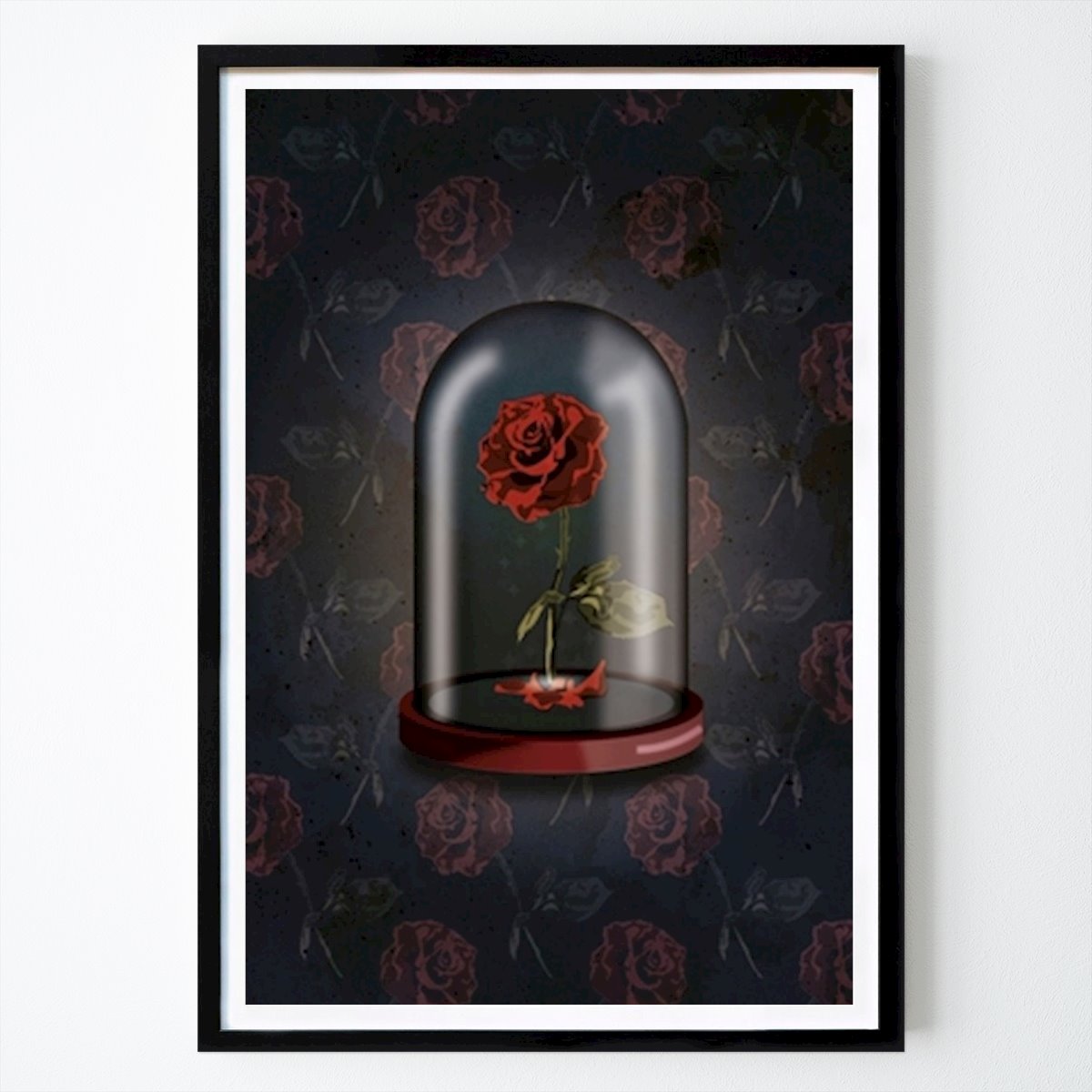 Dyr Plakat: Rose i klokkeglasset av Ries