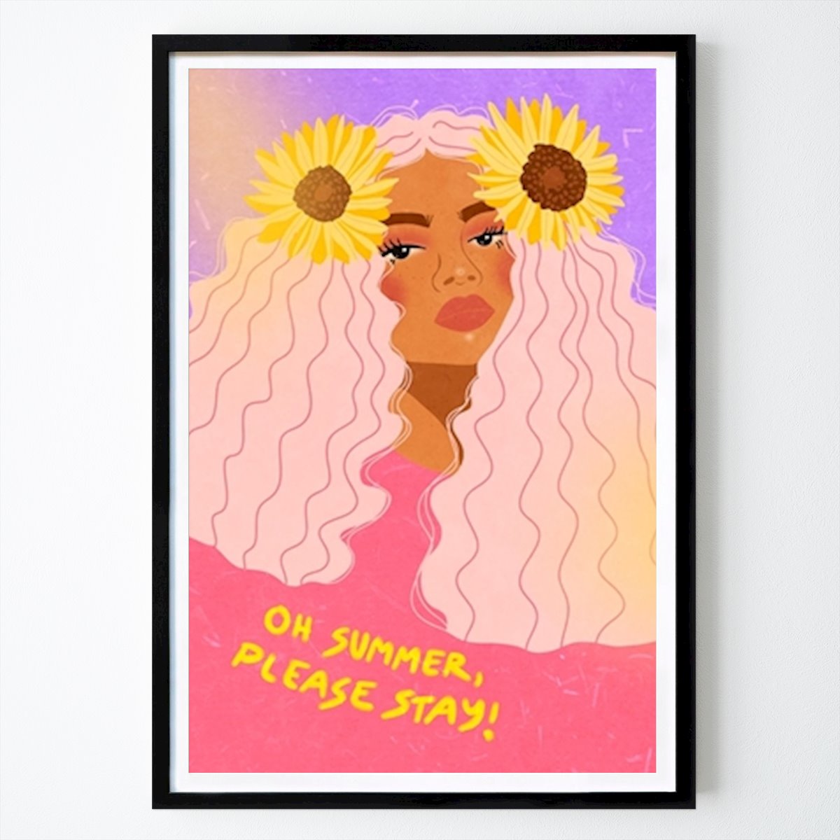 Citation & Text Poster: Summer Sunflower Girl by Raissa Oltmanns