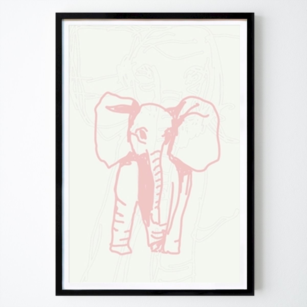 Kids Room Poster: Little elephant by Carola Cedell