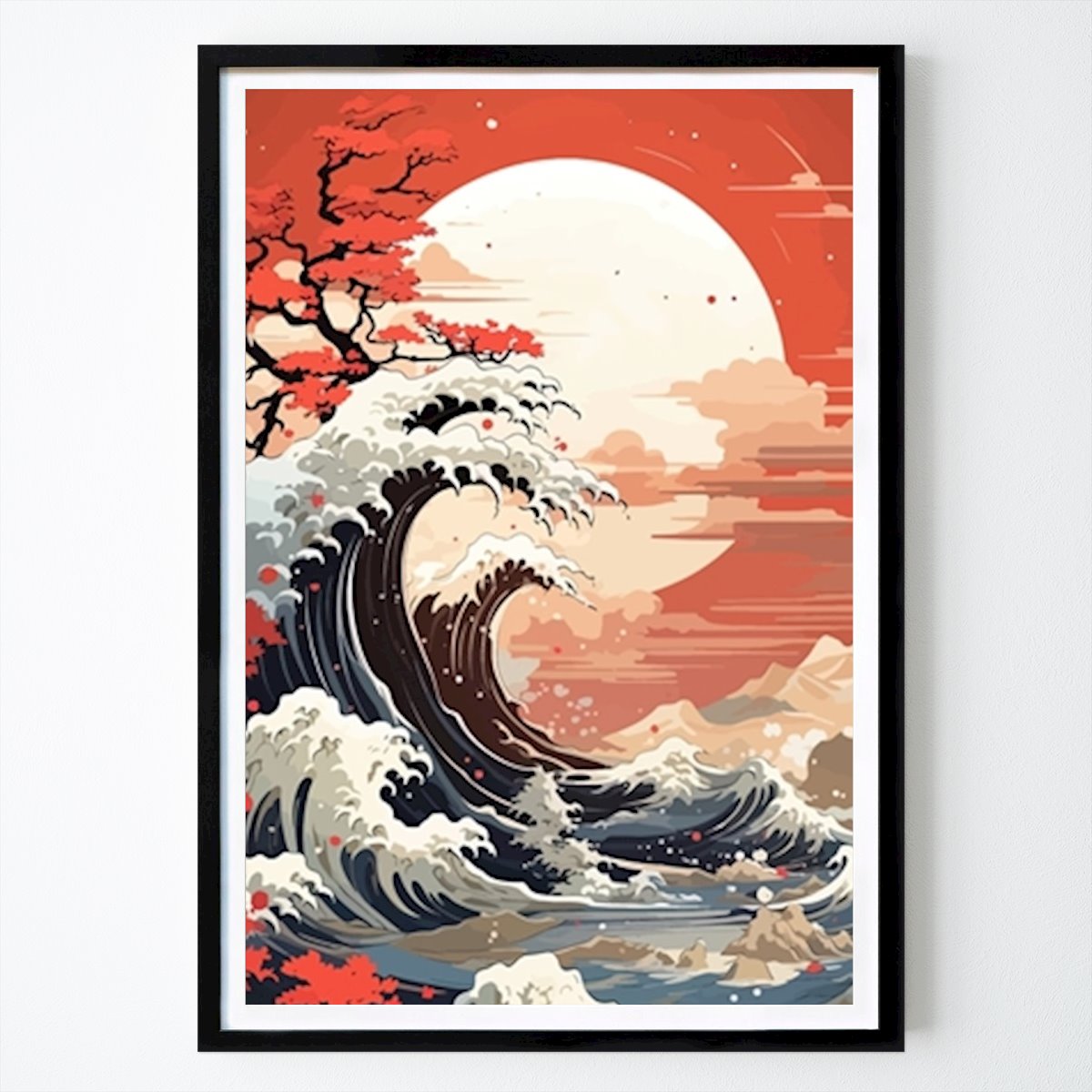 Abstrakt Poster: Japansk vy av Japan Scenery Art