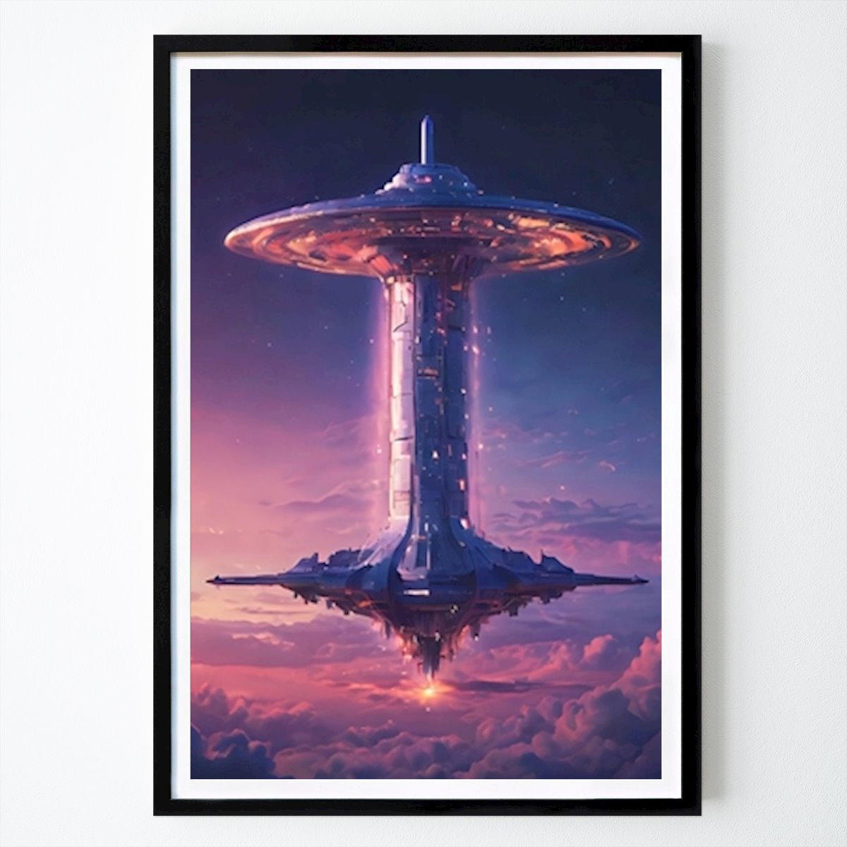 Kaupungit & Maat Juliste: Starship Enterprise tekijänä Vena gutterez