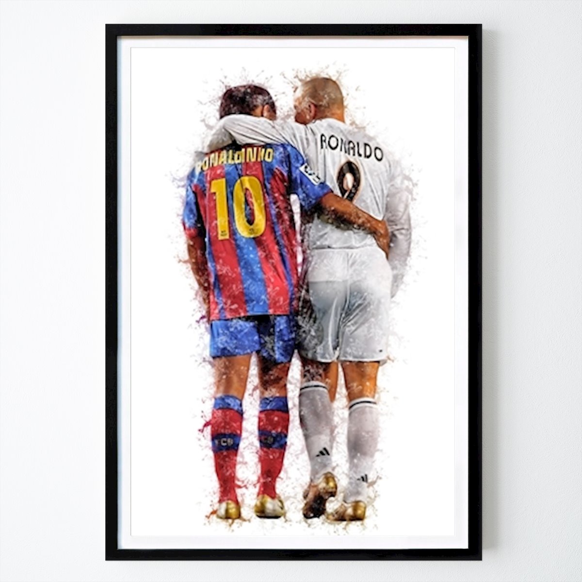 Fotball Plakat: Ronaldinho og Ronaldo av Adonis Public Art
