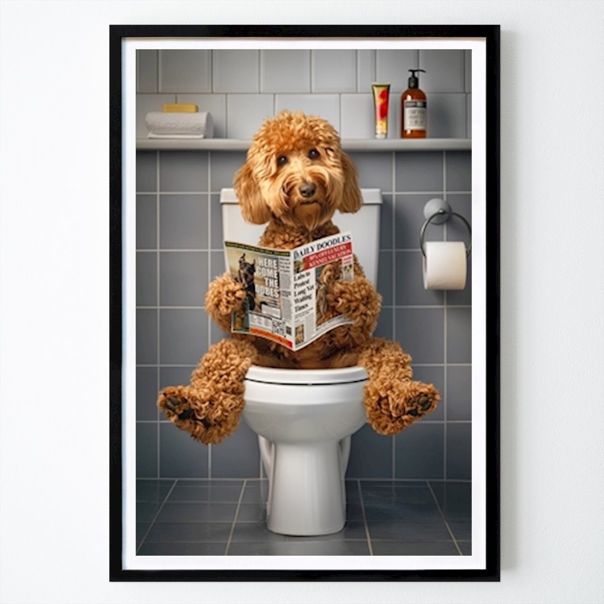 Eläin Juliste: Goldendoodle wc: ssä tekijänä Craig Doogan