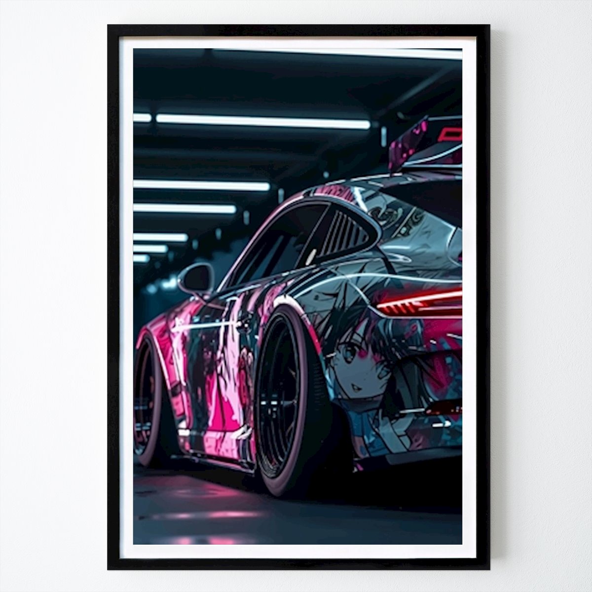 Bil Plakat: Porsche 911 Neon Light av McQueen