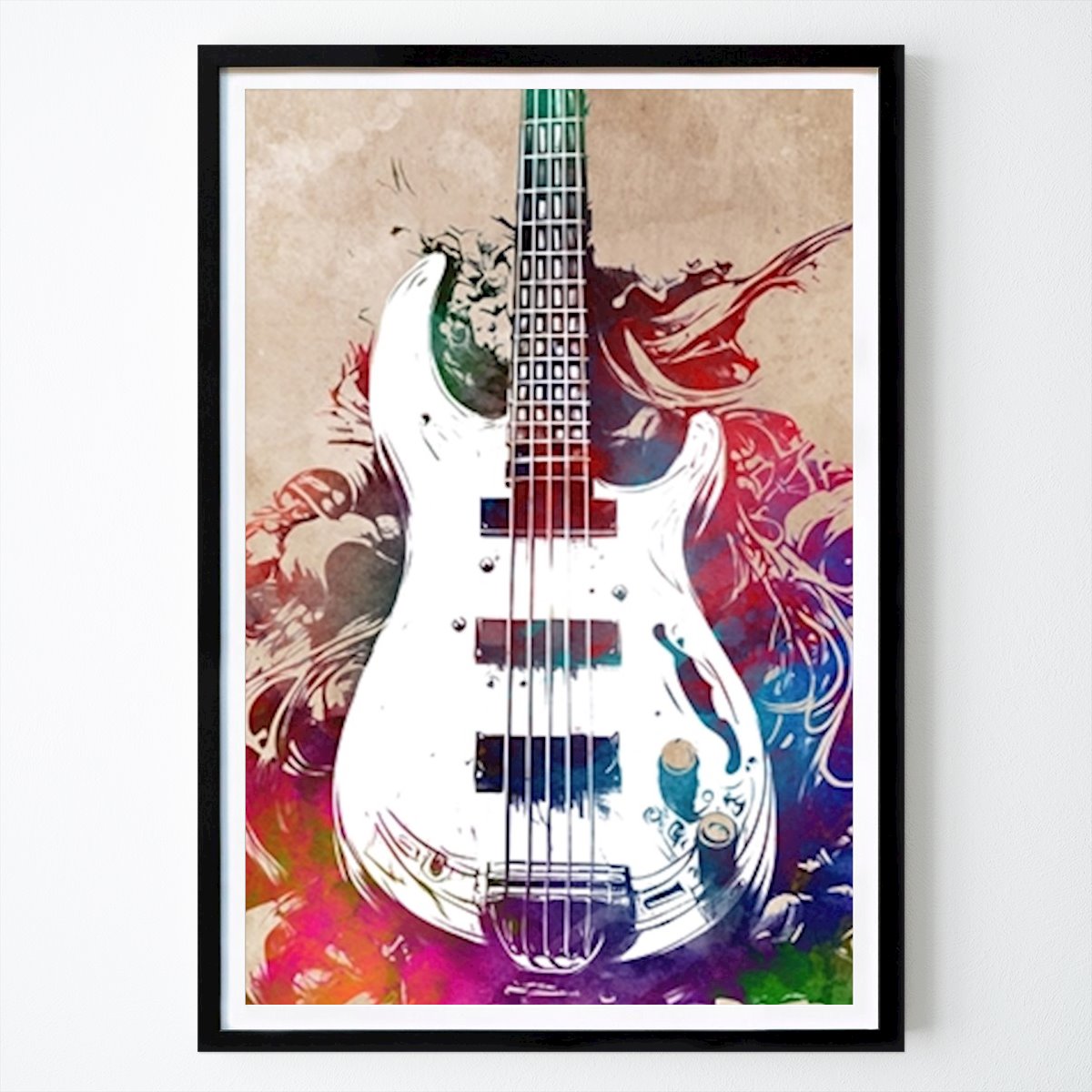 Music Poster: Bass guitar by Justyna Jaszke