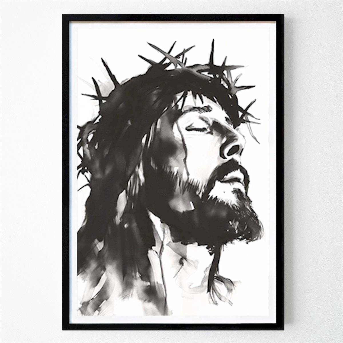Küchen Poster: Tuschemalerei Jesus Christus von GRWTH Gallery
