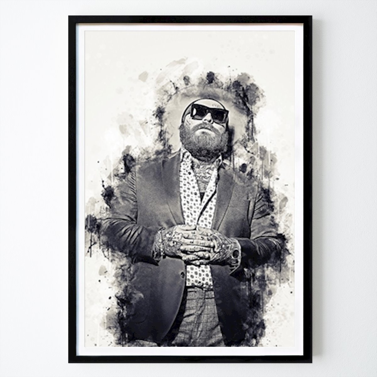 Illusztráció Poszter: Teddy úszik Painting Art által