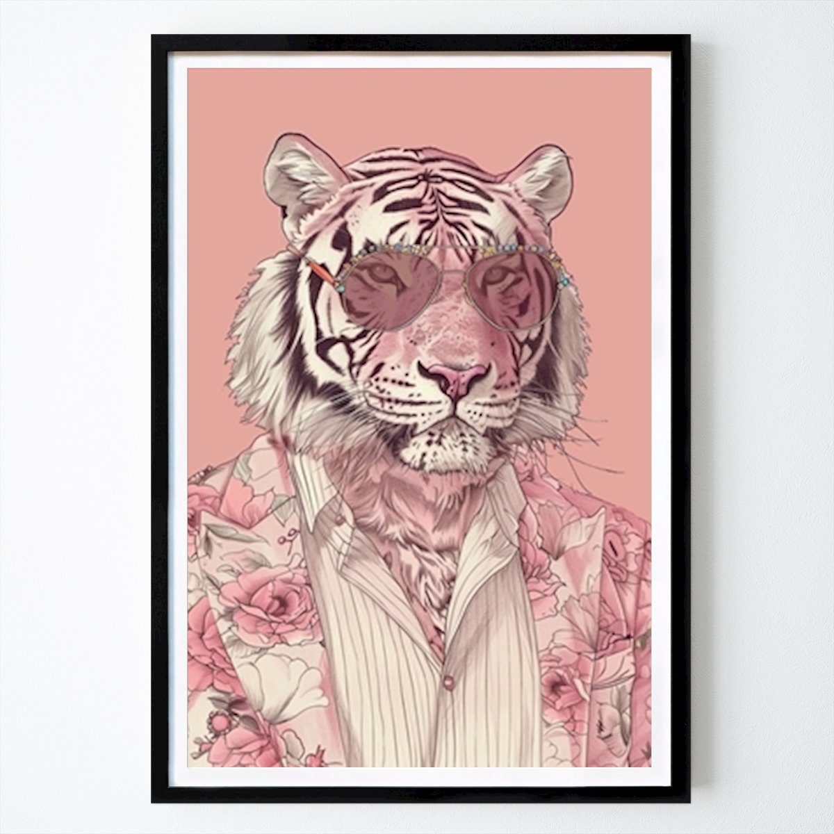 Botaniske Plakat: Rosa tiger av Luiza Zakrzewska