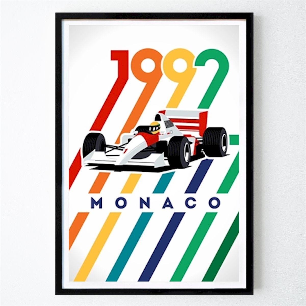 Retro & Vintage Plakat: Monaco 1992 av Mariel Toigo