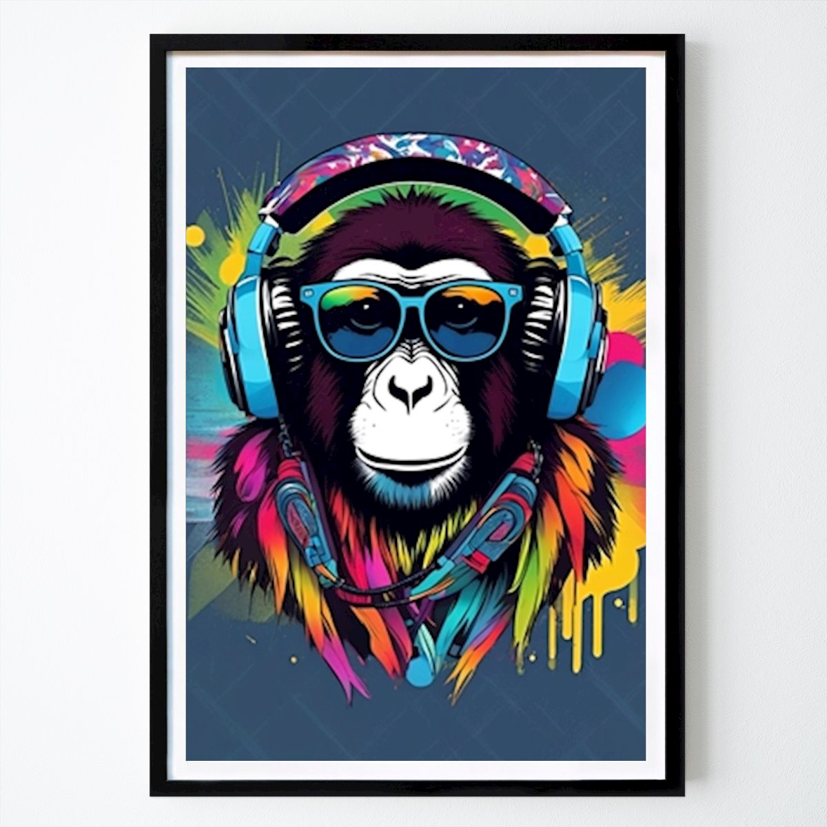 Platser & Städer Poster: Affe als DJ - Ki av Joerg GAMROTH