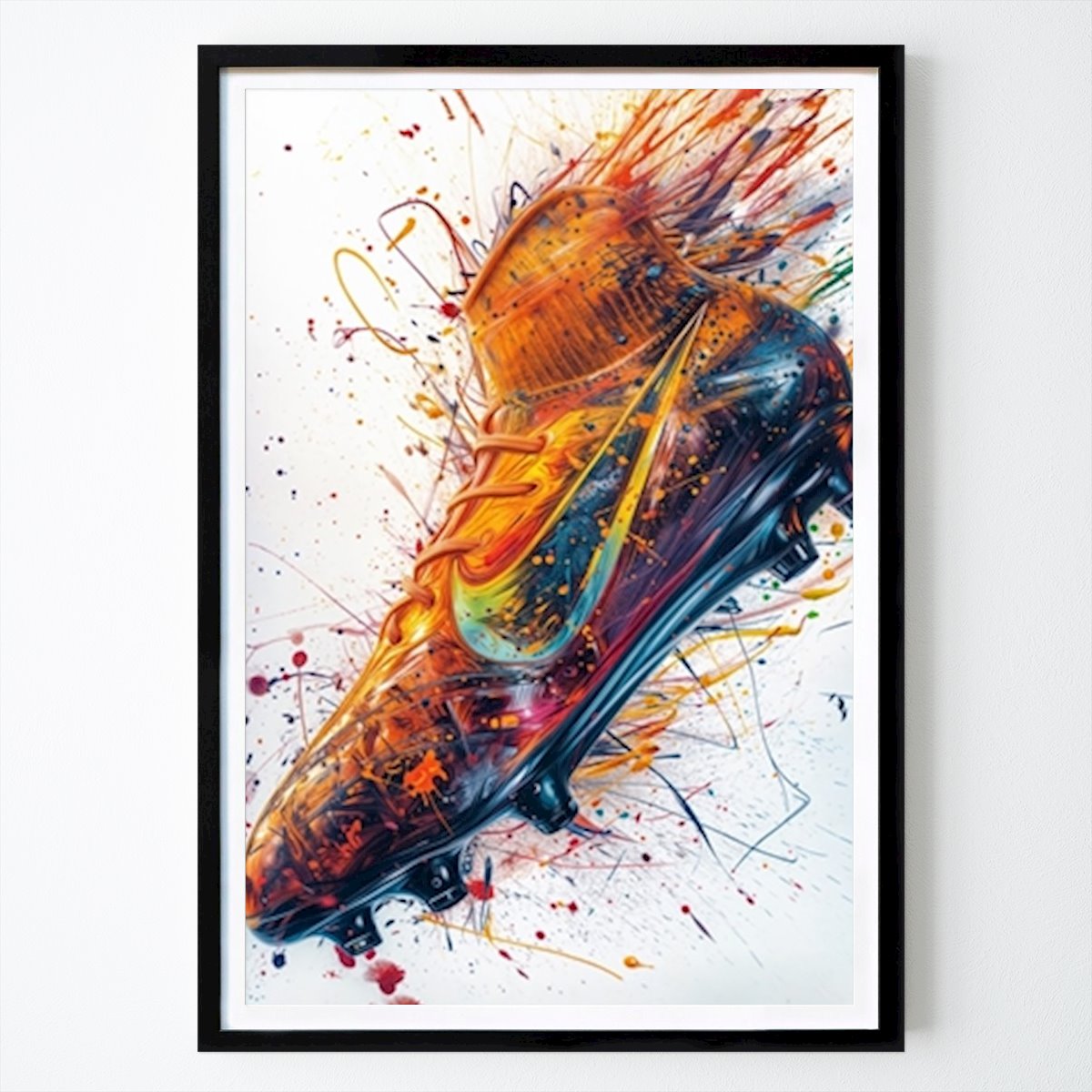 Football Poster: Artistic soccer shoes by Aniano