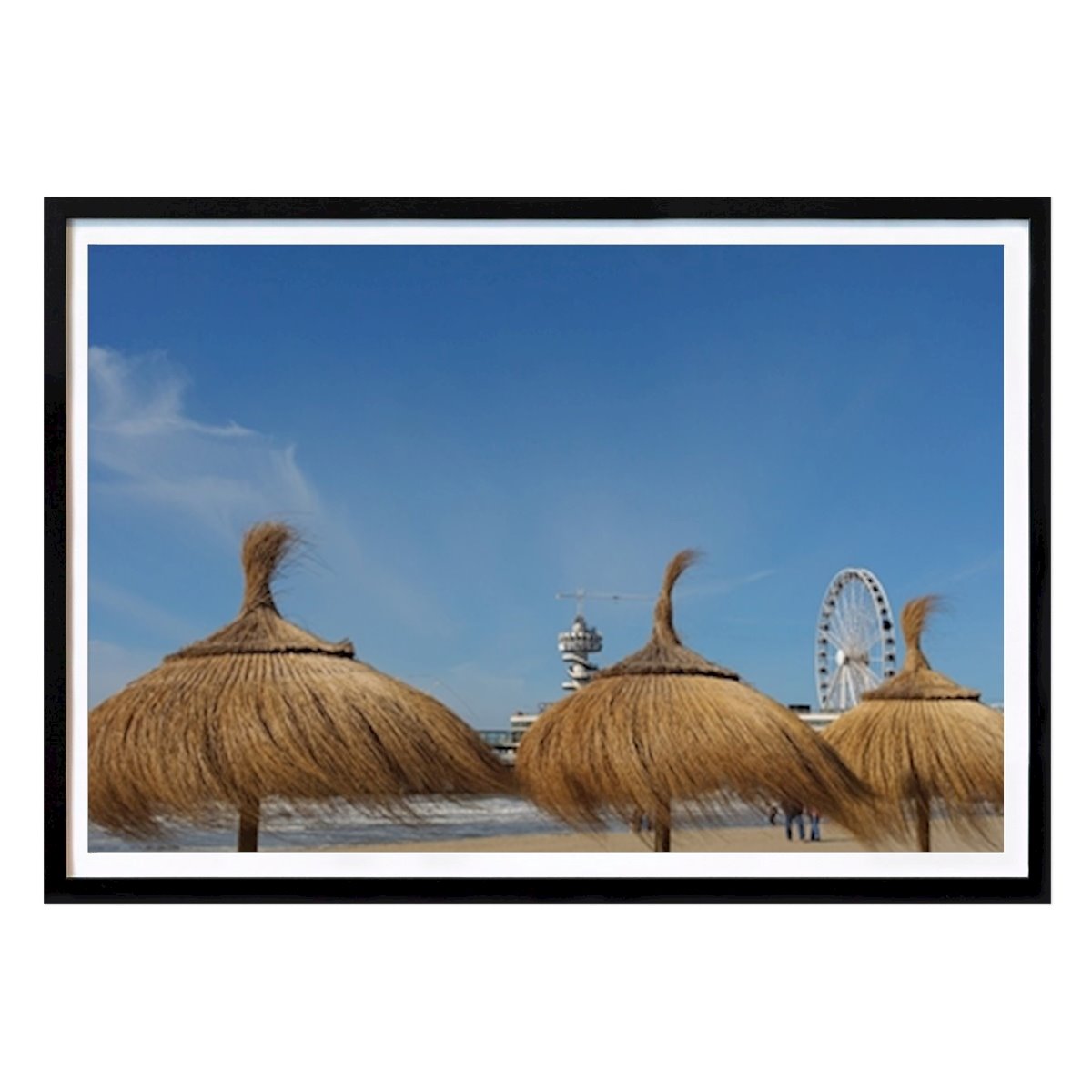 Nature Affiche: Parasol de palmier sur la plage par Stephan Sühling