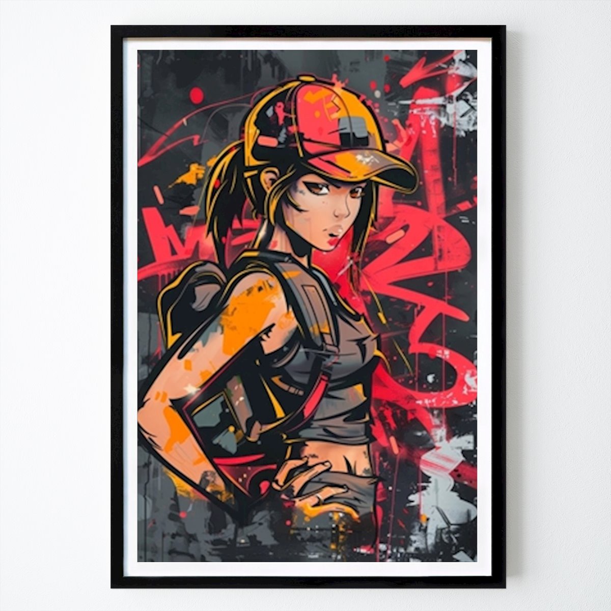 Pop Art Poster: Tomb Raider Pop Abstract van Oliver Painting Poster