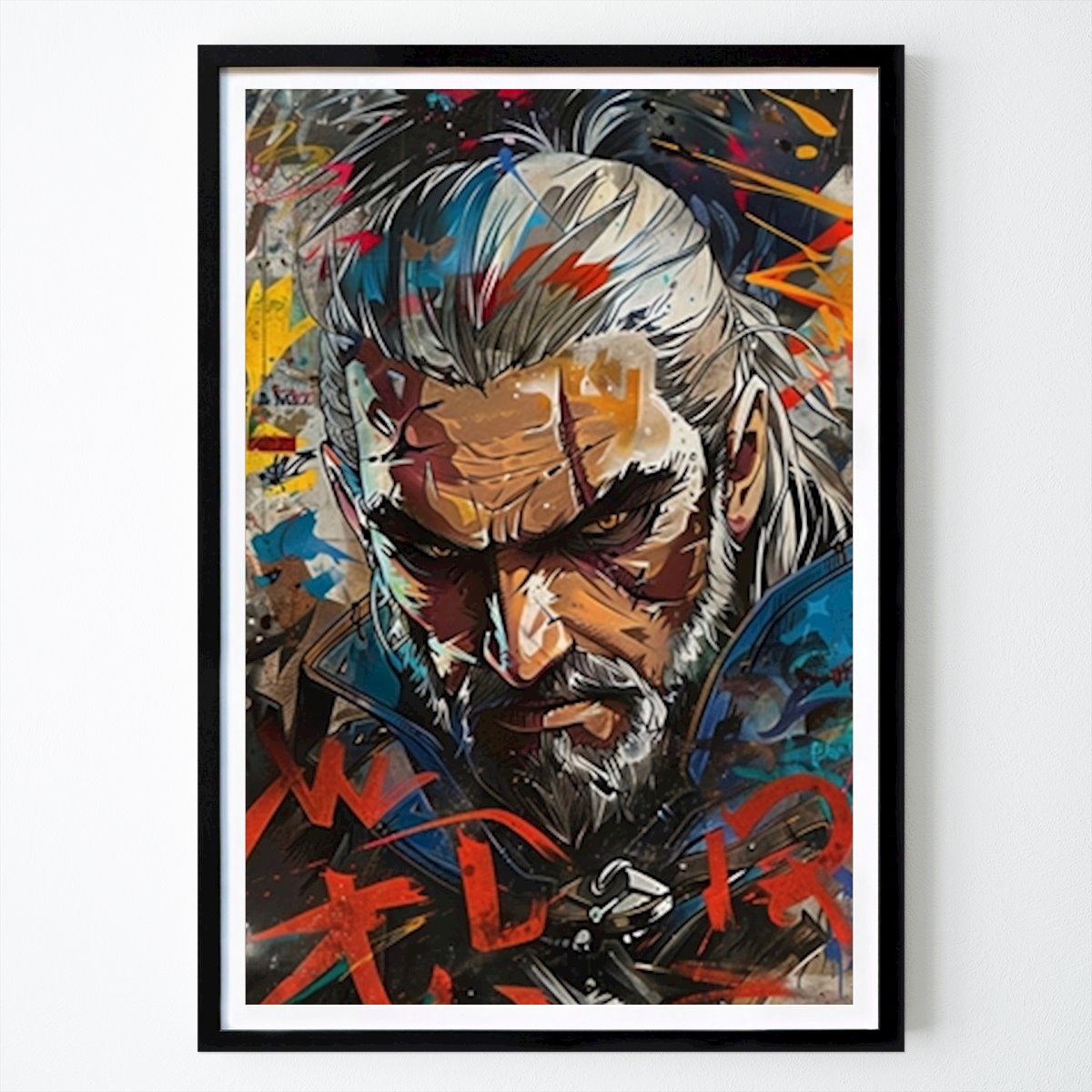 Pop Art Plakat: Den Witcher Splash av Oliver Painting Poster