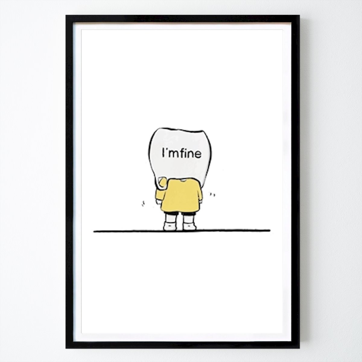 Pop Art Poster: Gelber FUnny-Mann von Slamet marwiyah