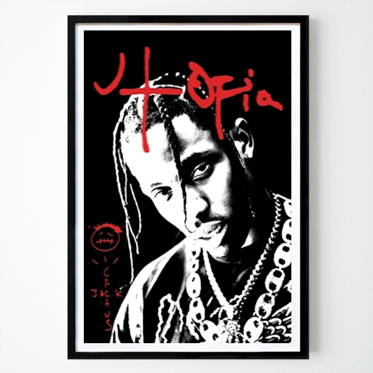 Schwarz-Weiß Poster: Travis Utopia Schwarz Weiß von BESTDROPS