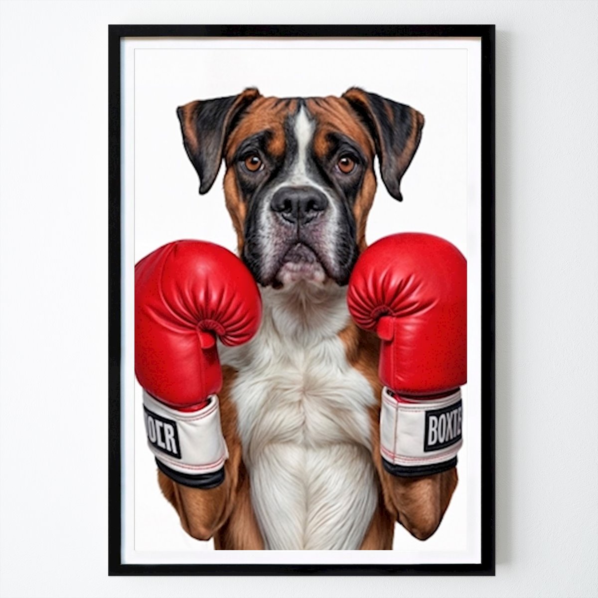 Djur Poster: Boxer Dog With Boxing Gloves av Ed ramos