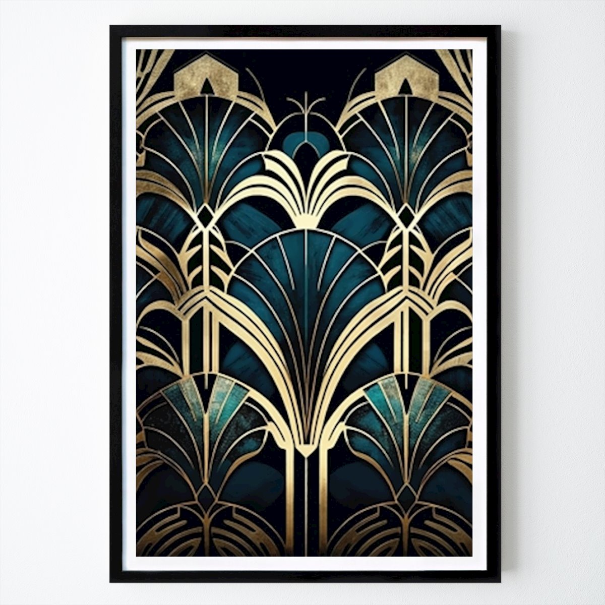 Art Deco Poster: Gouden Deco kunst van Pita sari