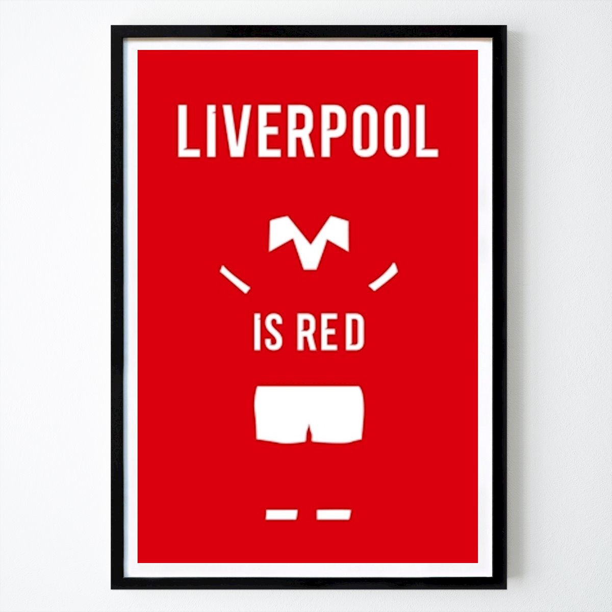 Liverpool ist rot Poster von Viktor Håkansson – Freizeit Wandbild – Printler