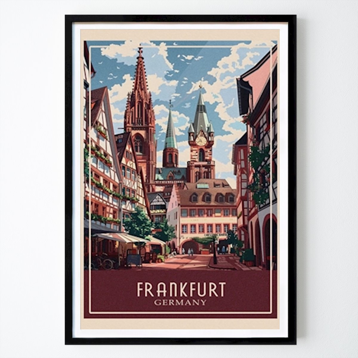 Ilustracja Plakat: Frankfurt, Niemcy autorstwa Casey Brooks
