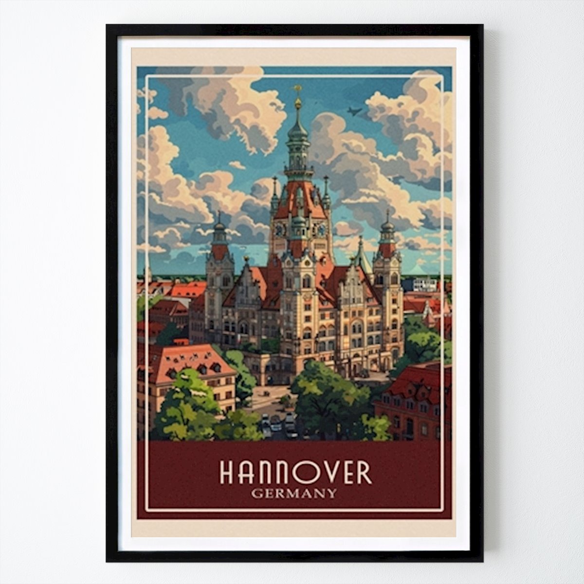 Illusztráció Poszter: Hannover, Németország Casey Brooks által