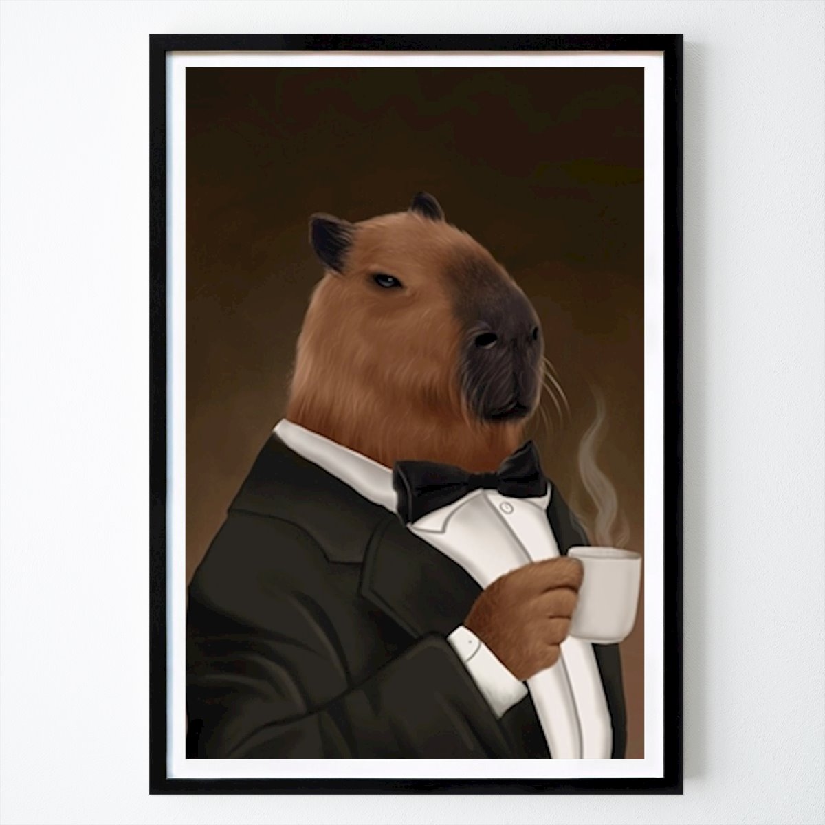 Kitchen Poster: Capybara and coffe by Sinnois