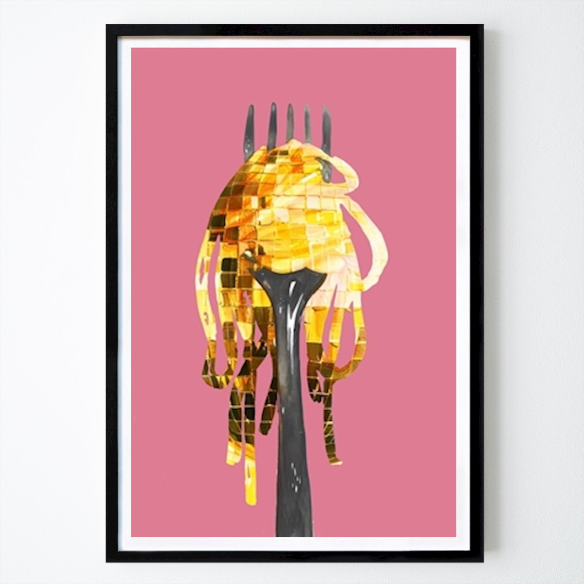Kjøkken Plakat: Diskokule Spaghetti Gaffel av Emme