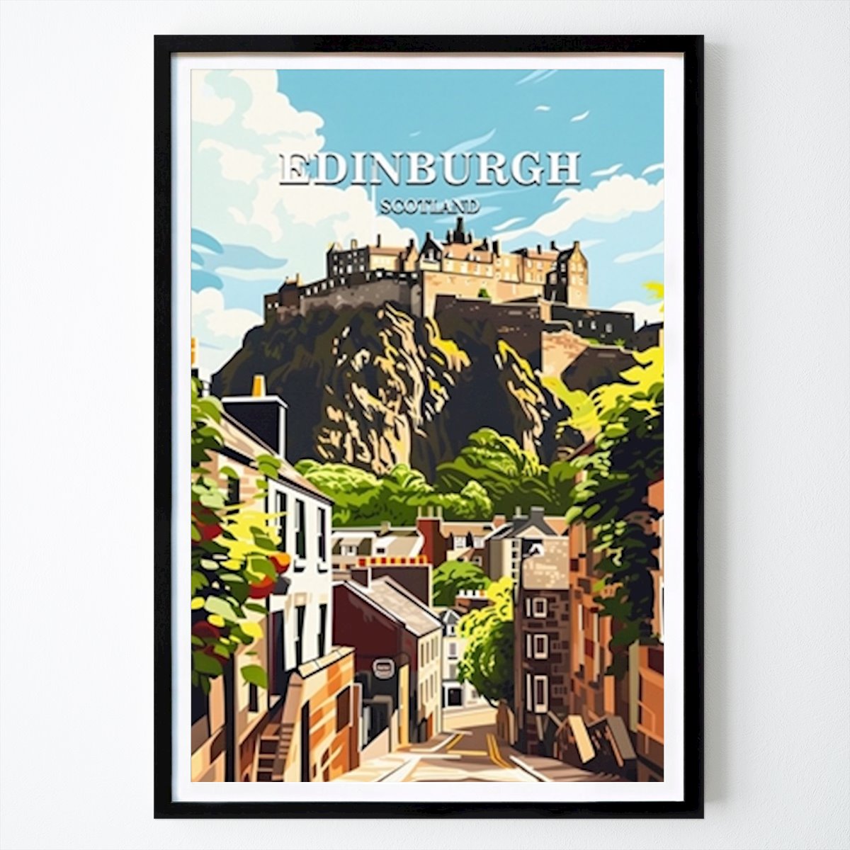 Illustration Poster: Edinburgh Scotland by Dustin deyer