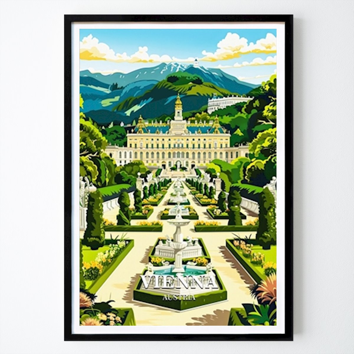 Illustrasjon Plakat: Wien, Østerrike av Dustin deyer