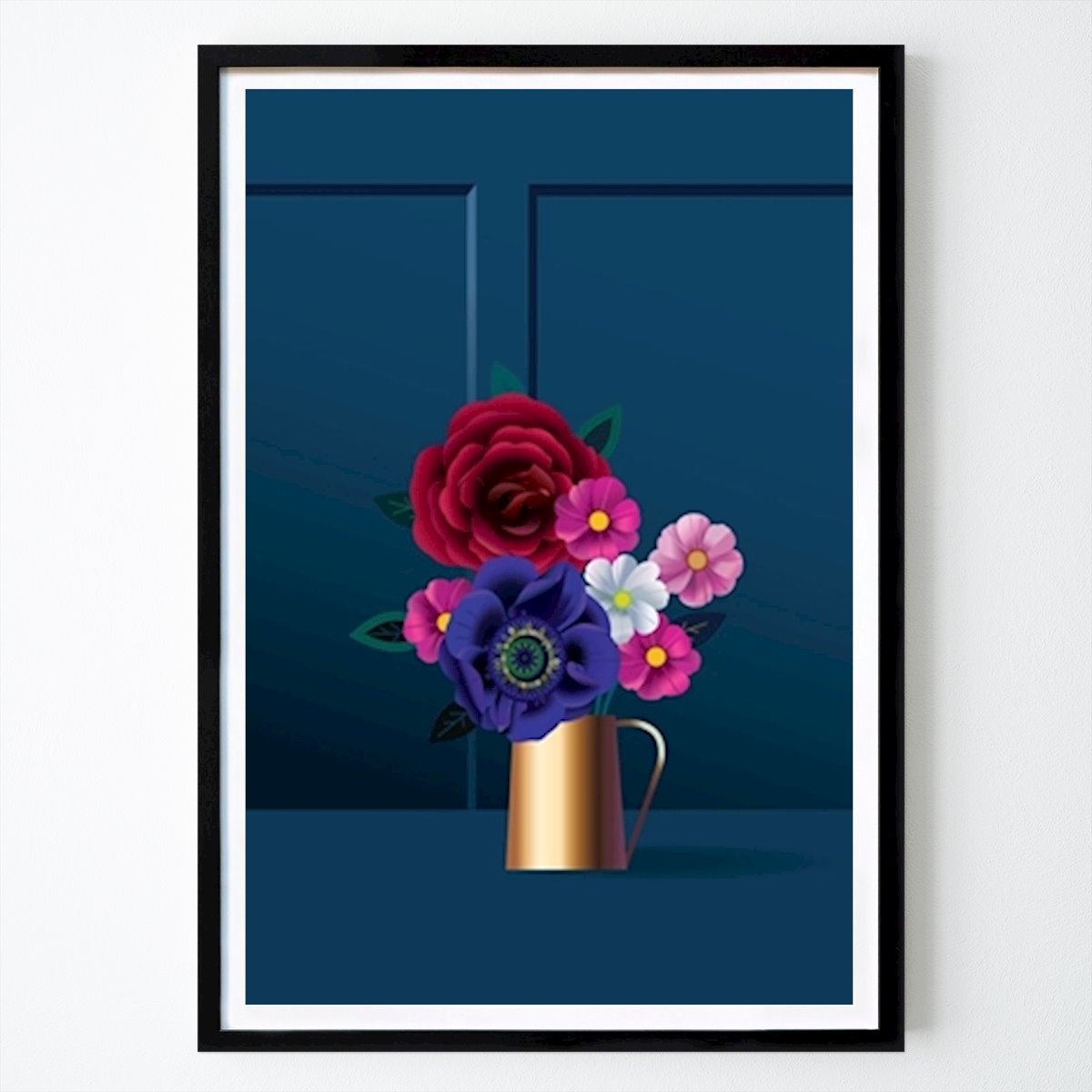 Kukat & Kasvit Juliste: Kimppu sinistä vuokkoa tekijänä Tamara Kryvolap