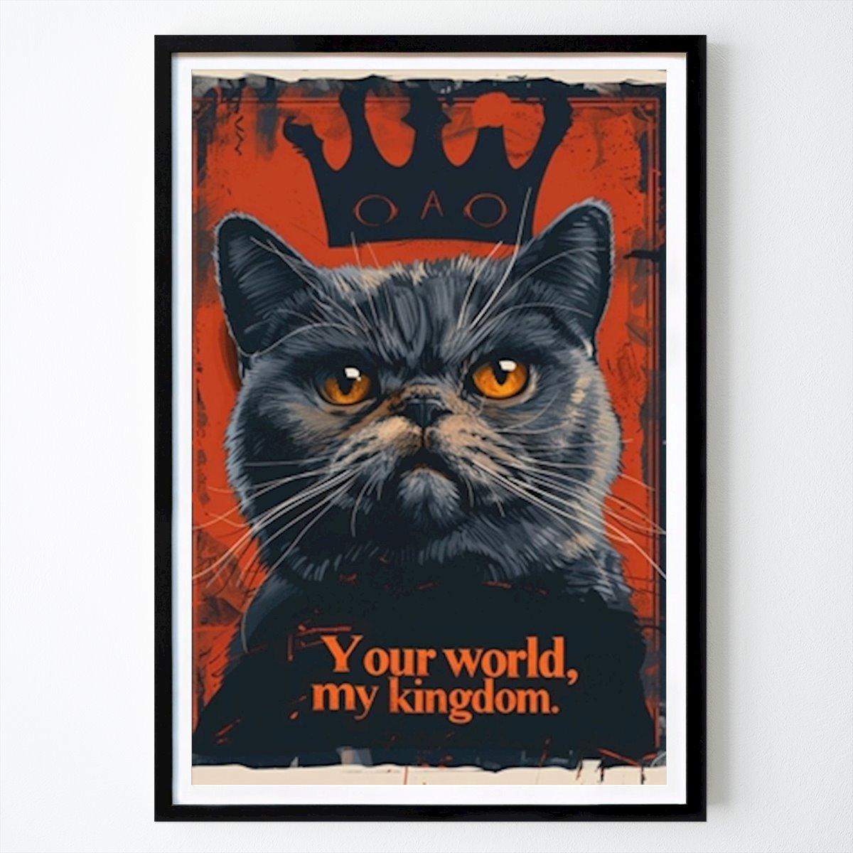 Retro & Vintage Poster: Vintage Katt Poster - Kingdom av Markus Utas