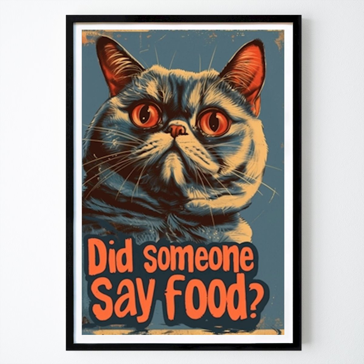 Cuisines Affiche: Funny Hungry Cat Poster Food par Markus Utas