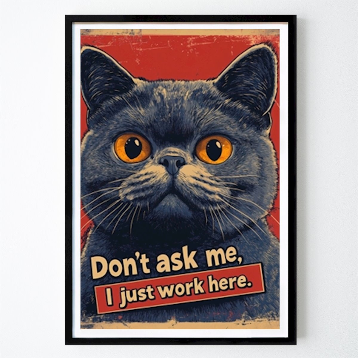 Retro & Vintage Poster: Katt Kontorsinredning Poster av Markus Utas