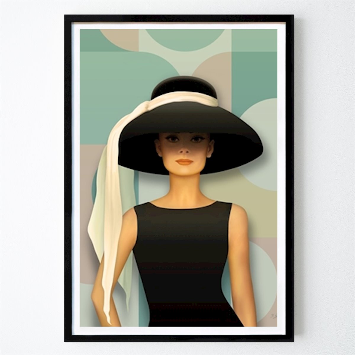 Architecture & Design Poster: Audrey Hepburn painting by Britta Glodde