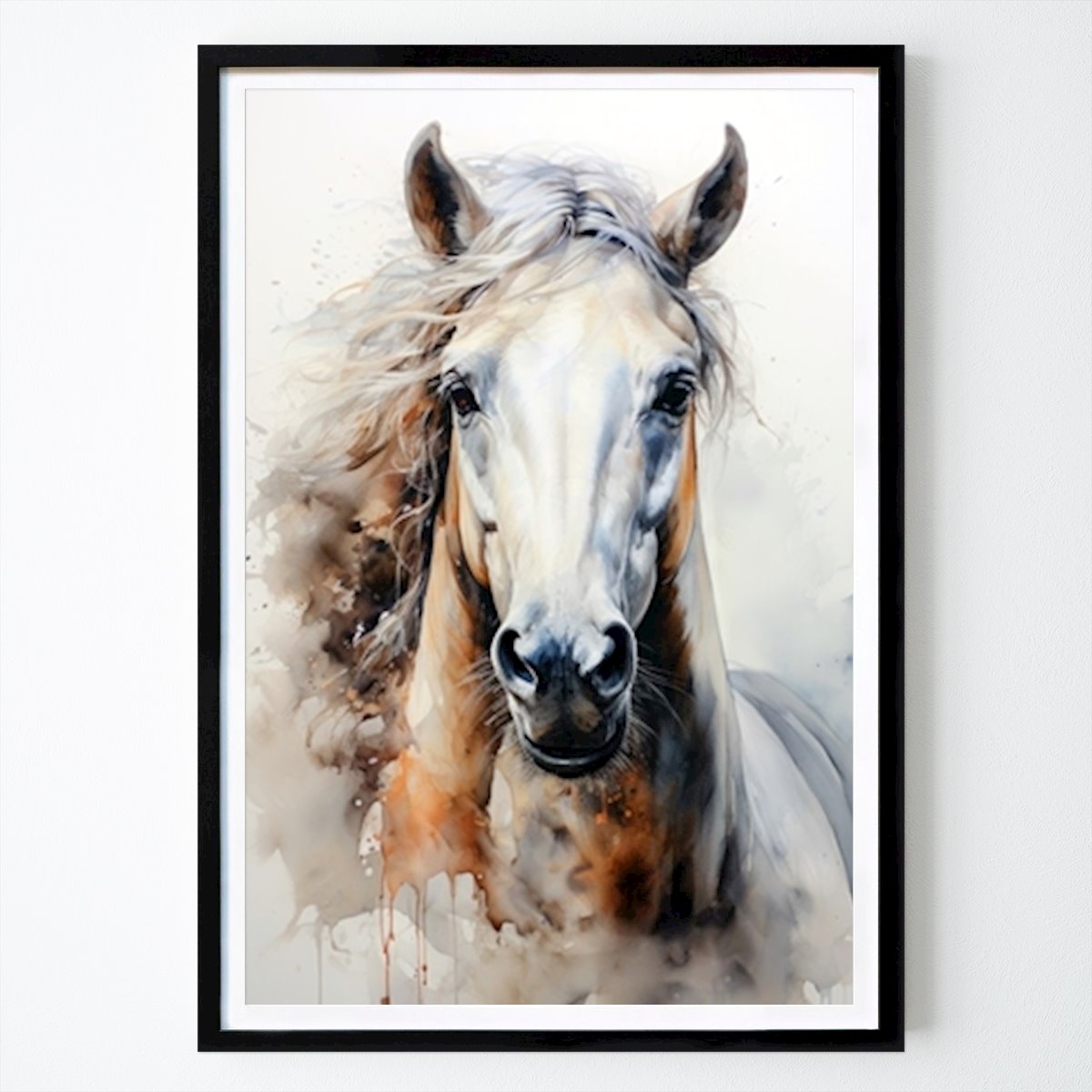 Animals Poster: White horse by Justyna Jaszke