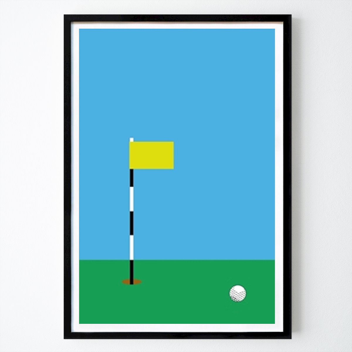 Freizeit Poster: Golf Minimalistisch von Lars Gustafsson