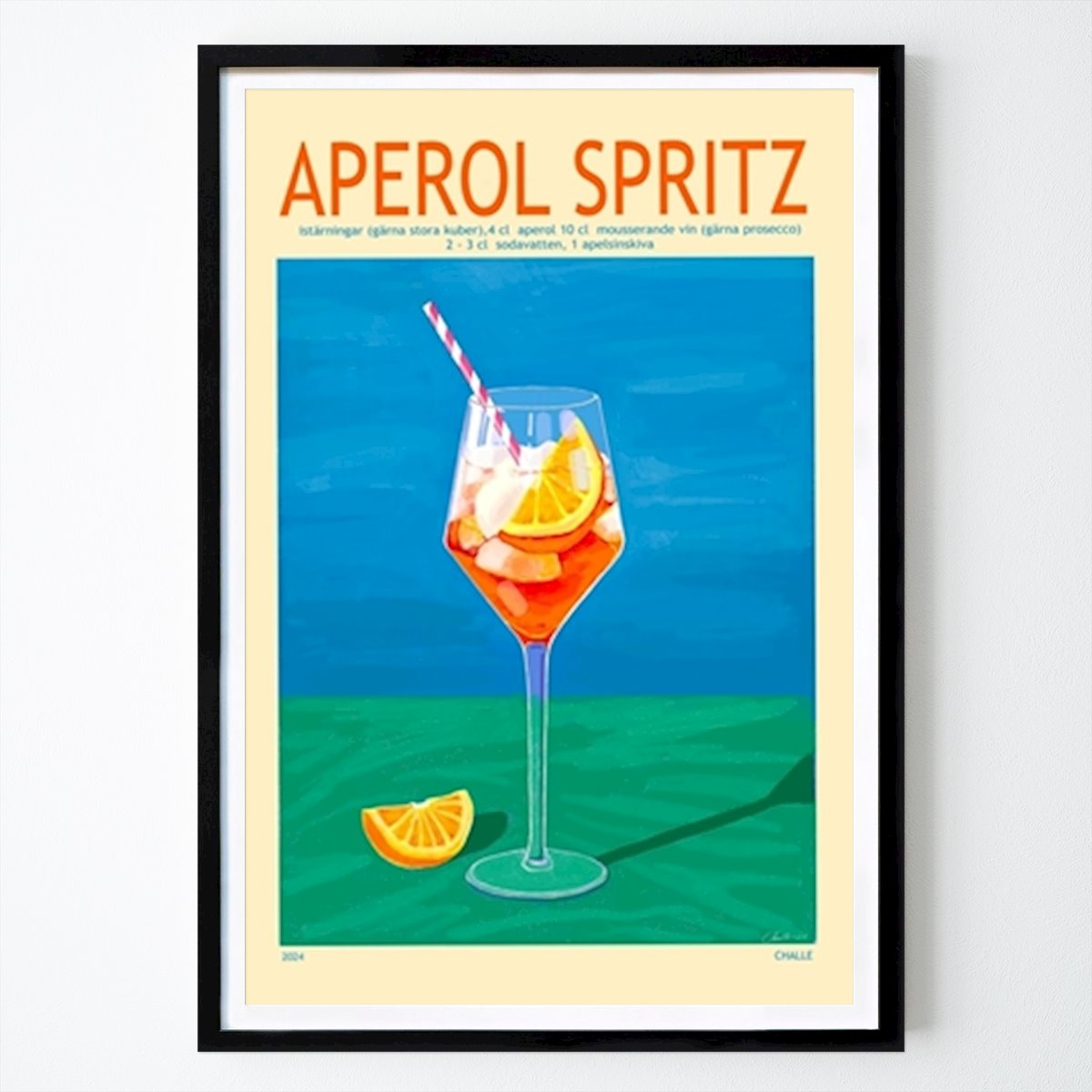 Aperol Spritz Poster von Charlott Rosengren – Küchen Wandbild – Printler