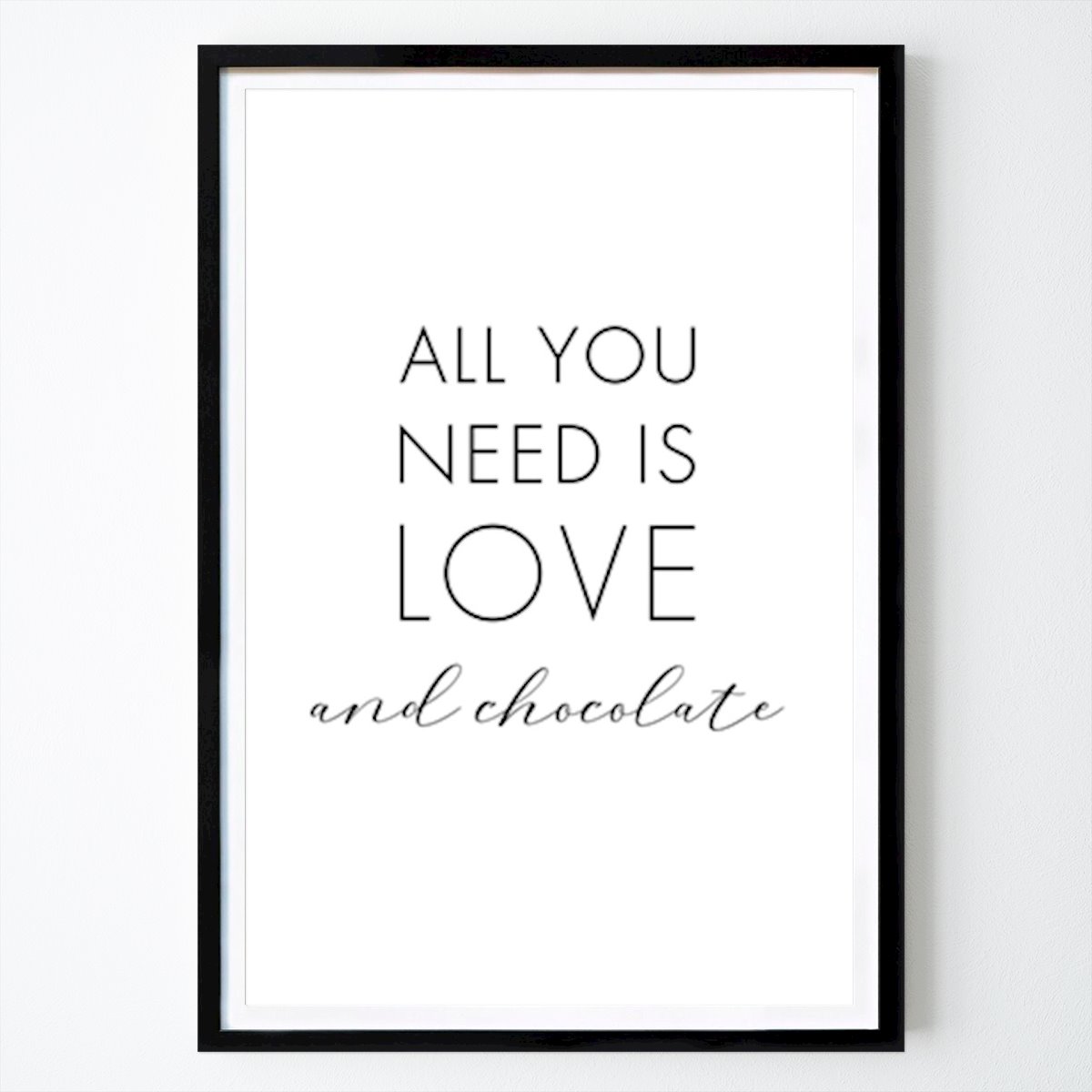 Kitchen Poster: All you need is chocolate by Nouveau Prints