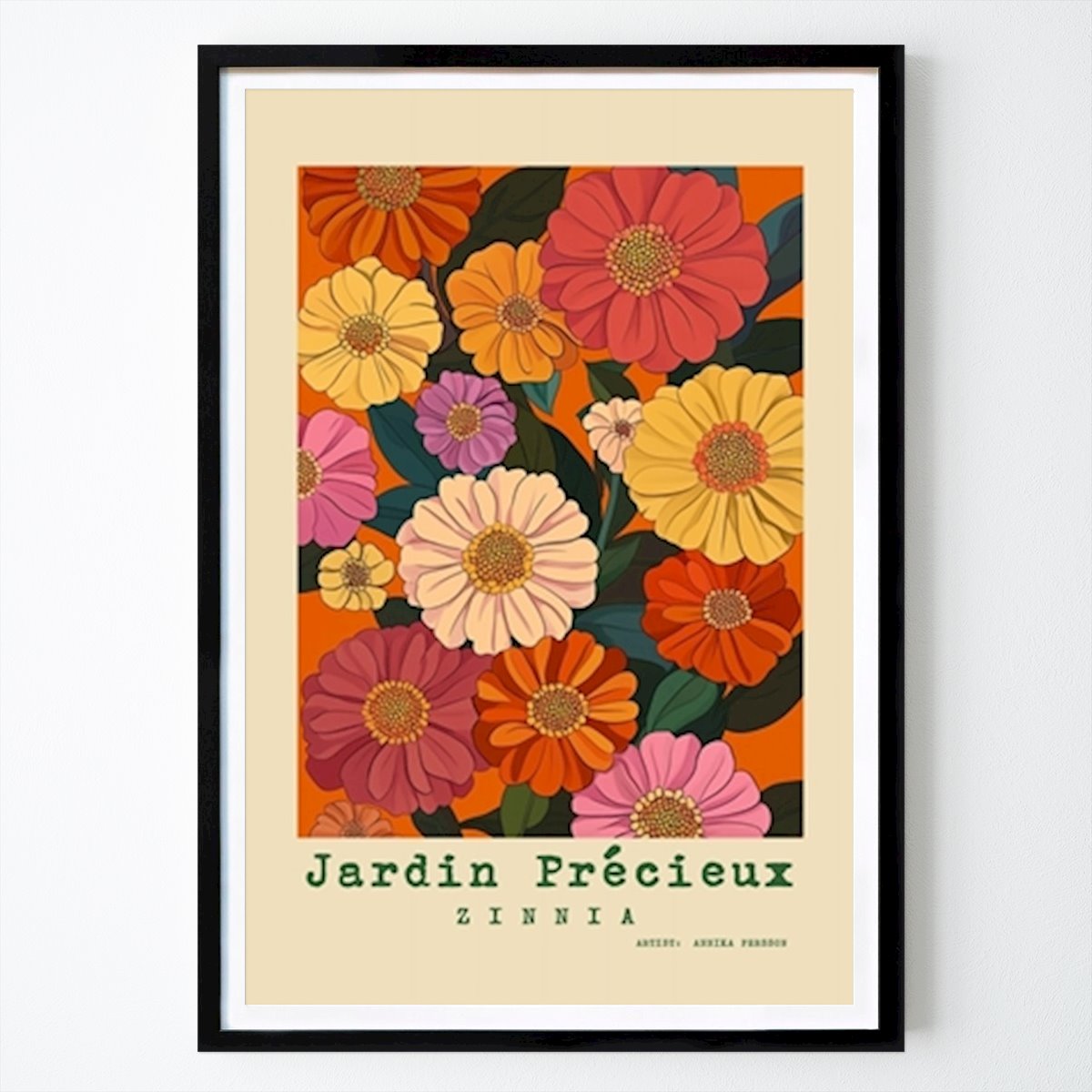 Blomster & Planter Plakat: Zinnia av Annika persson