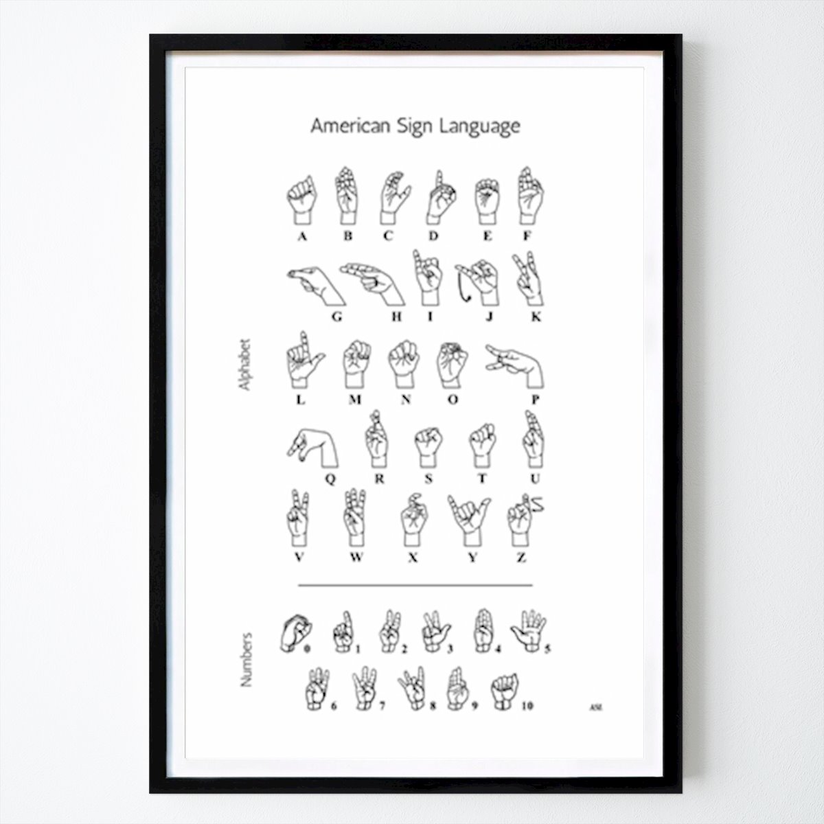 USA Plakat: Tegnspråk – ASL av YooY Studio