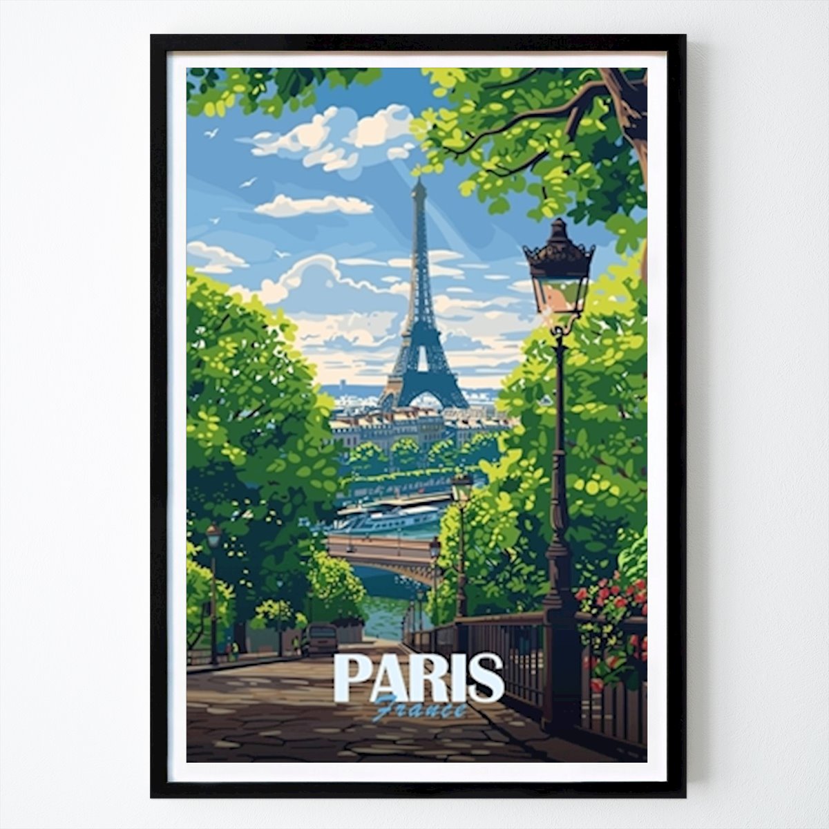 Retro & Vintage Poster: Cartaz de viagem da cidade de Paris de Oliver Ben