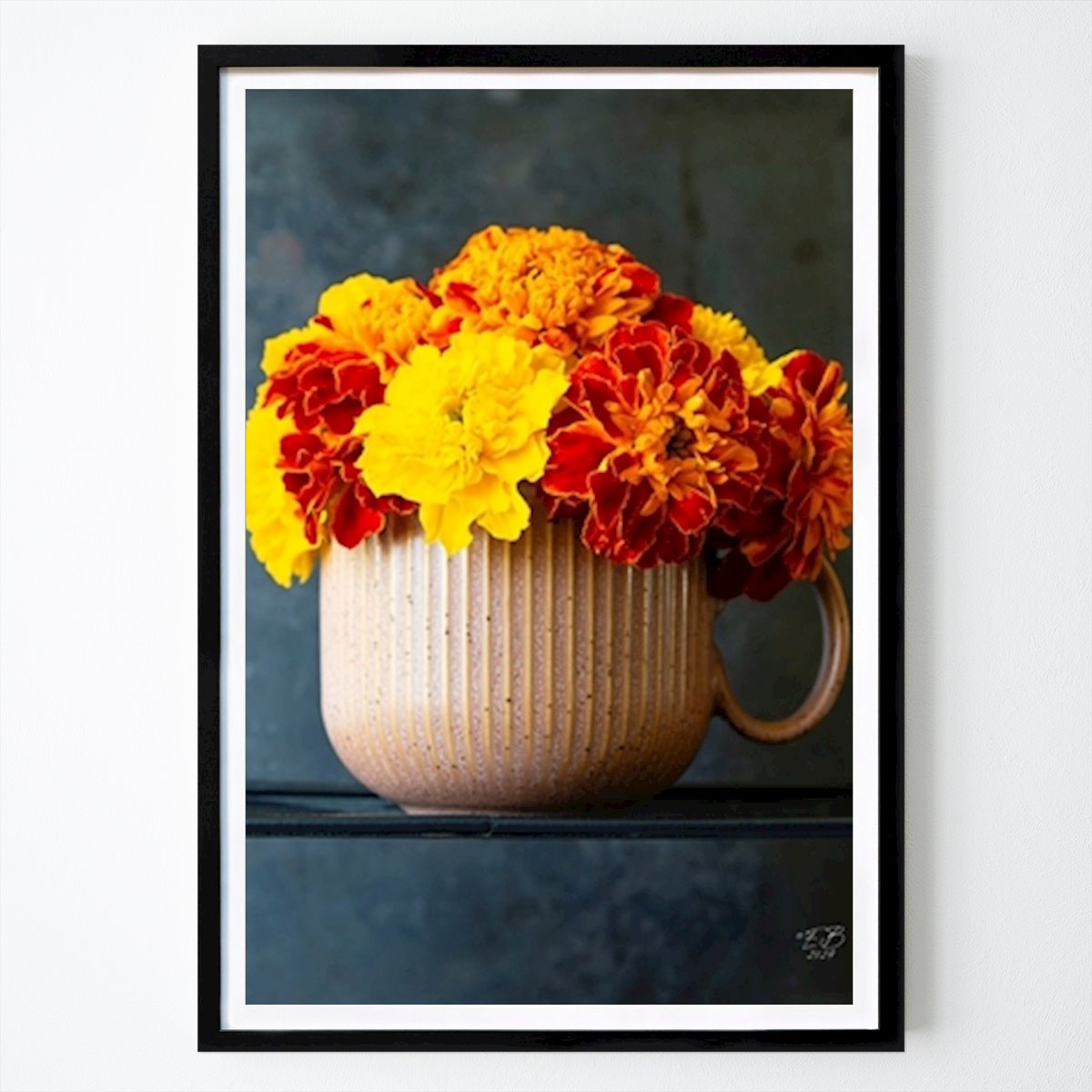 Botaniske Plakat: Ringblommor i kopp av Edita Brus