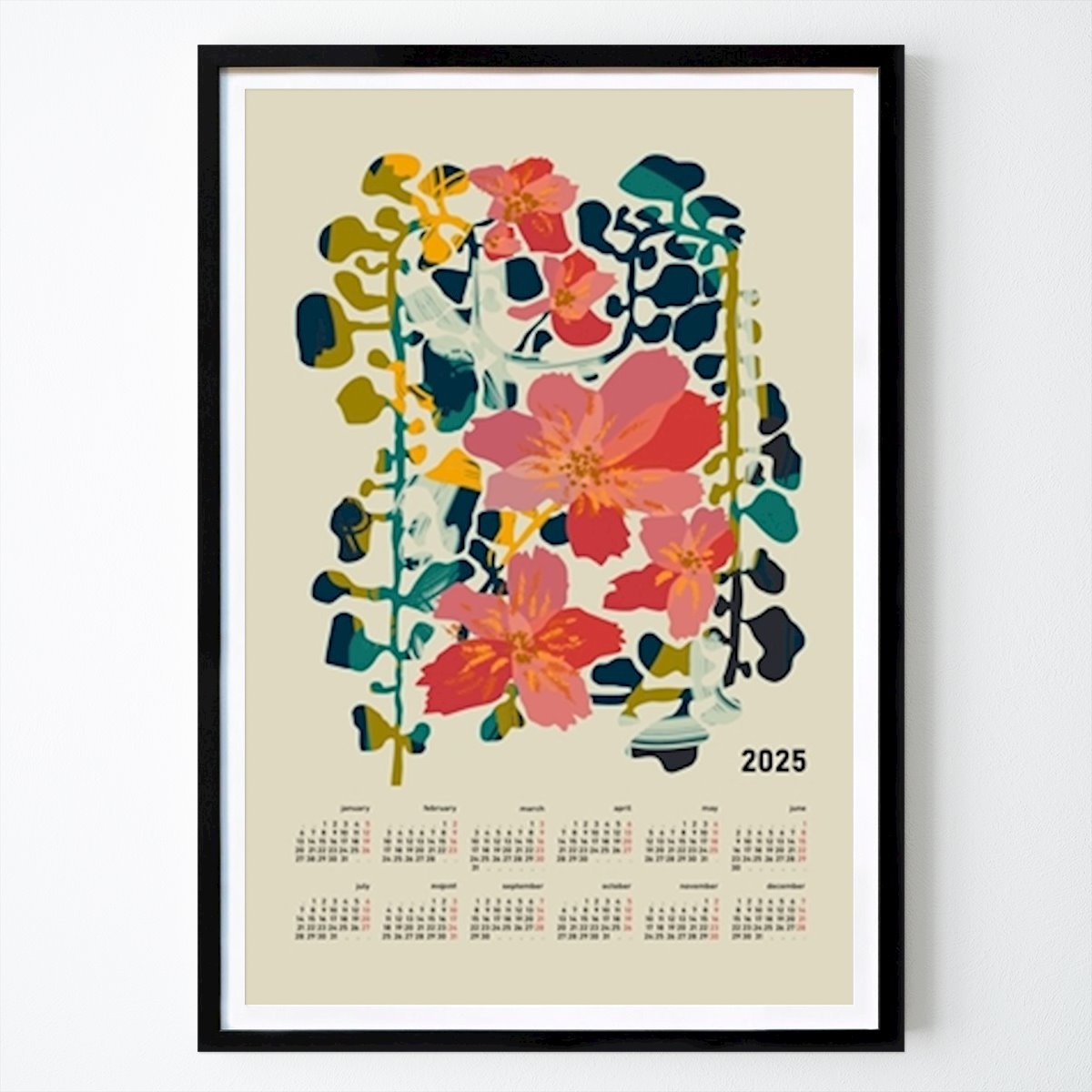 Botaniske Plakat: Orchidee Bunte kalender 2025 av DESIGN d ́annick